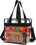 FlowFly Insulated Lunch Cooler Bag - Tote Bag Organizer for Women/Men, Clear#Black