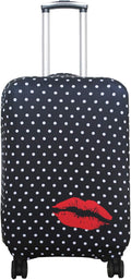 Explore Land Travel Luggage Cover Suitcase Protector Fits 23-26 Inch Case (Polkadot, M)