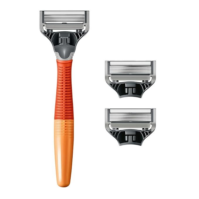 Harry's Shaving Kit for Men - Razor Handle and 3 Razor Blade Refill Cartridges - Ember