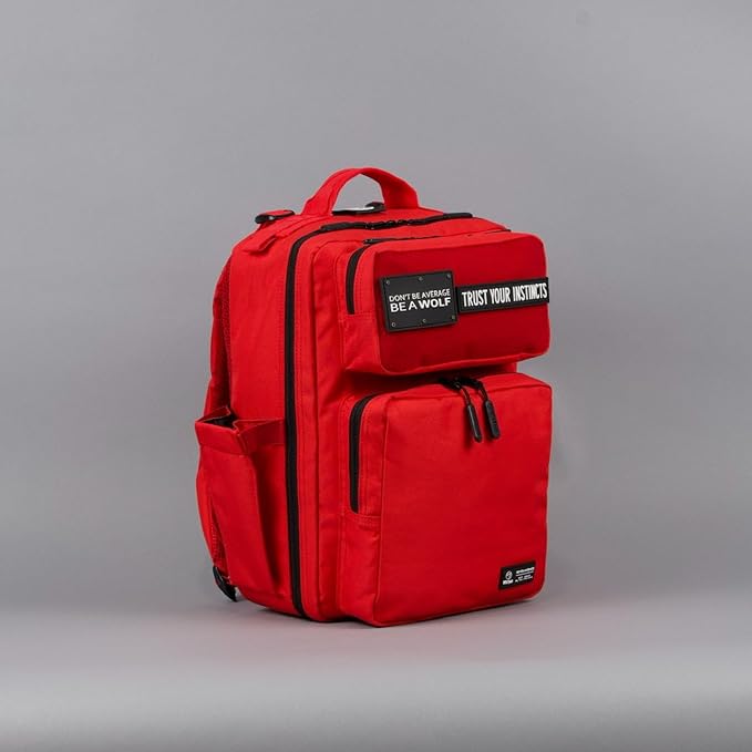 WOLFpak 15L Backpack - Elite Red - Slim Everyday Carry Backpack for Men & Women, Water-Resistant Minimalist Daypack for Laptop & Travel