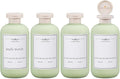 ASEVAT 10oz 4Pcs Green Plastic Refillable Travel Shampoo and Conditioner Bottles Plastic Refillable Travel Shampoo Bottles with Flip Cap Shampoo and Conditioner Dispenser