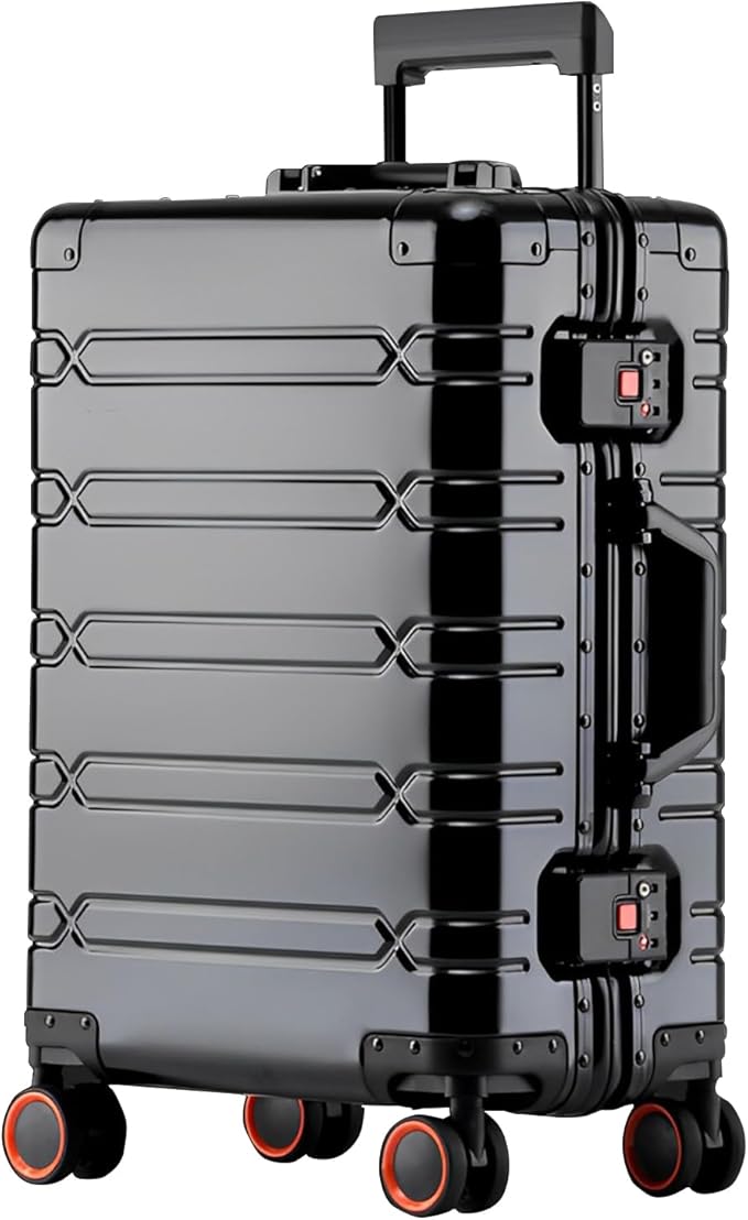 WEICHEN All Aluminum Magnesium 29 Inch Large Luggage with Spinner Wheels, Hard Case Large Suitcase Heavy Duty Aluminum Checked Luggage with TSA Lock