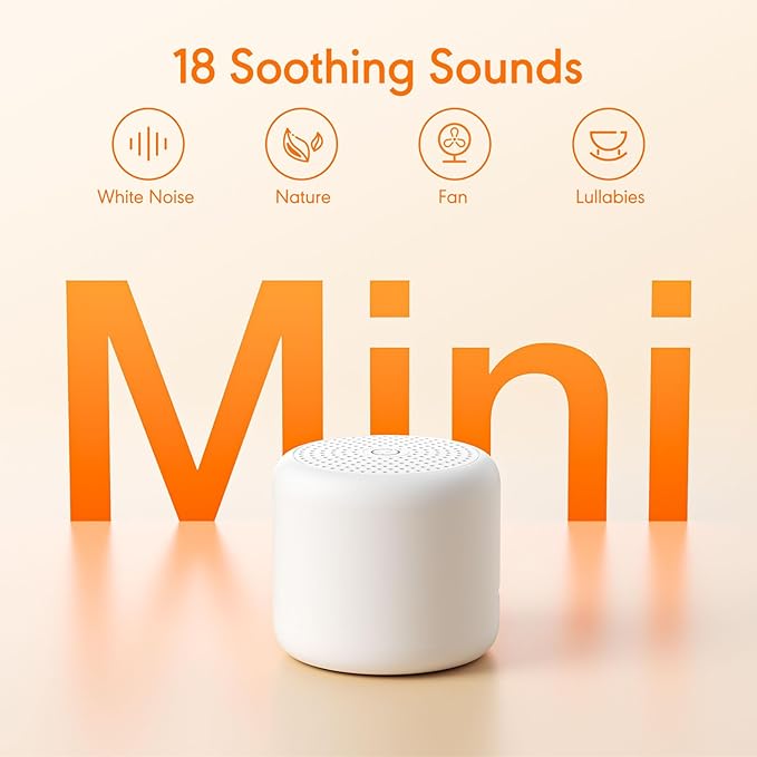 Portable Sound Machine for Baby Adults,Travel Sound Machine,Mini White Noise Machine for Sleeping with 18 Soothing Sounds,Memory,Timer for Office Privacy Hotel Gift