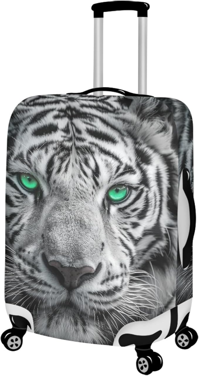Tiger Animal 3D Printed Travel Luggage Suitcase Cover 26-29 Inch Cover Spandex Suit Case Protector for Carry On Luggage
