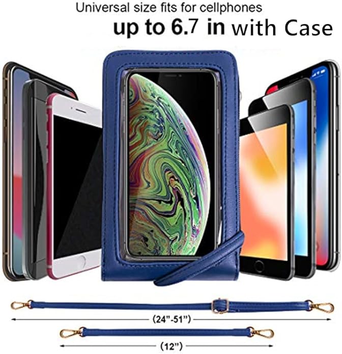 Crossbody Cellphone Purse Women Touch Screen Bag RFID Blocking Wallet Handbag Shoulder Strap
