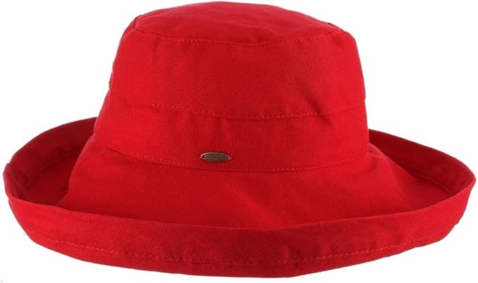 Scala Women's Cotton Hat with Inner Drawstring and Upf 50+ Rating