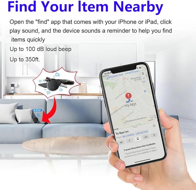 Air Tracker Tag-4 Pack,Smart Bluetooth Tracker,Smart Tag Item Finders Works with Apple Find My (iOS only) App,Air Tracker Tracking Device,Keys Finder and Item Locator for Bags,Luggage,Pets