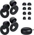 Ear Plugs for Sleeping Noise Cancelling 2 Sets, Reusable Earplugs Hearing Protection 30dB, Soft Silicone Ear Plugs for Concerts, Party, Focus - 8 Pairs Ear Tips in XS/S/M/L - Black