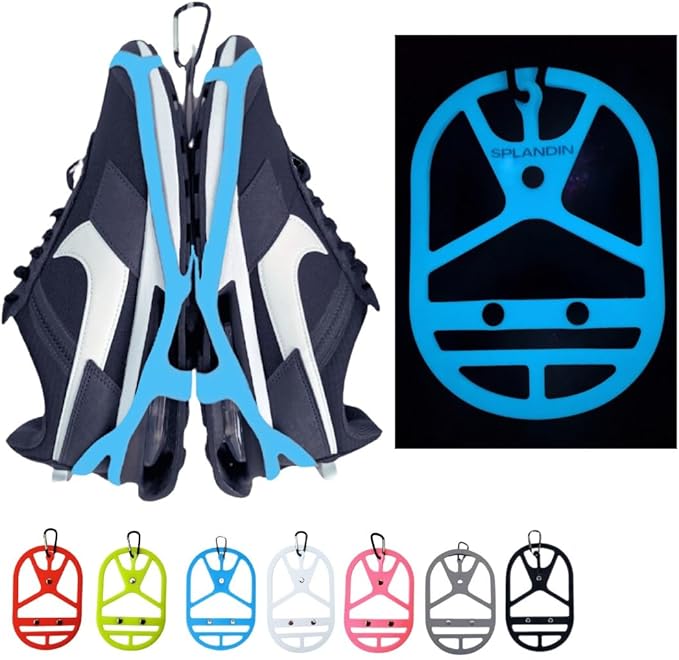 Shoe Holster For Backpack with Clip Hanger. Footwear Holder with Clip for Sneakers, Cleats, Bowling, Soccer, Basket, Football. For Travel, Outdoors, Sports & Space Saving