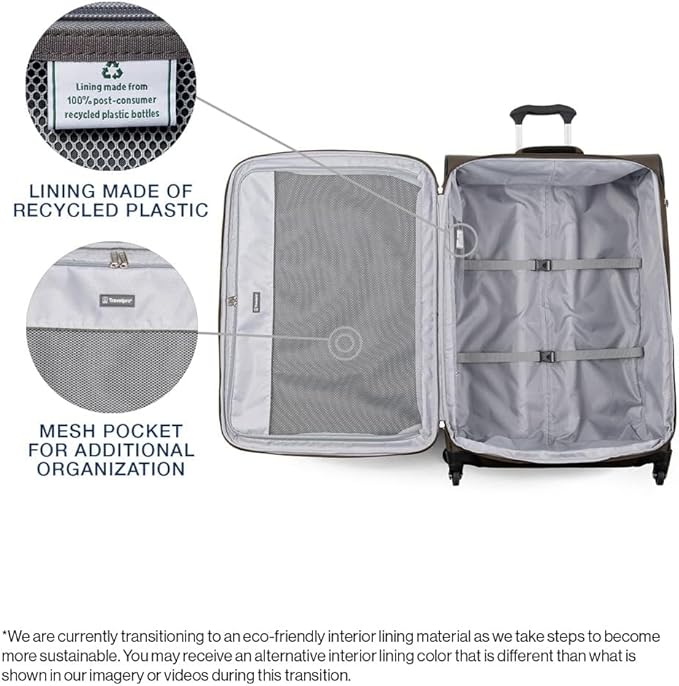 Travelpro Maxlite 5 Softside Expandable Checked Luggage with Spinner Wheels, Lightweight, 29-Inch — Mocha