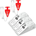 Portable Door Stop Alarm and Traveling Hotel Door Lock, No Installation Required, Provides Double Security for Home, Hotel and Traveling (2 Door Lock + 3 Door Stop)