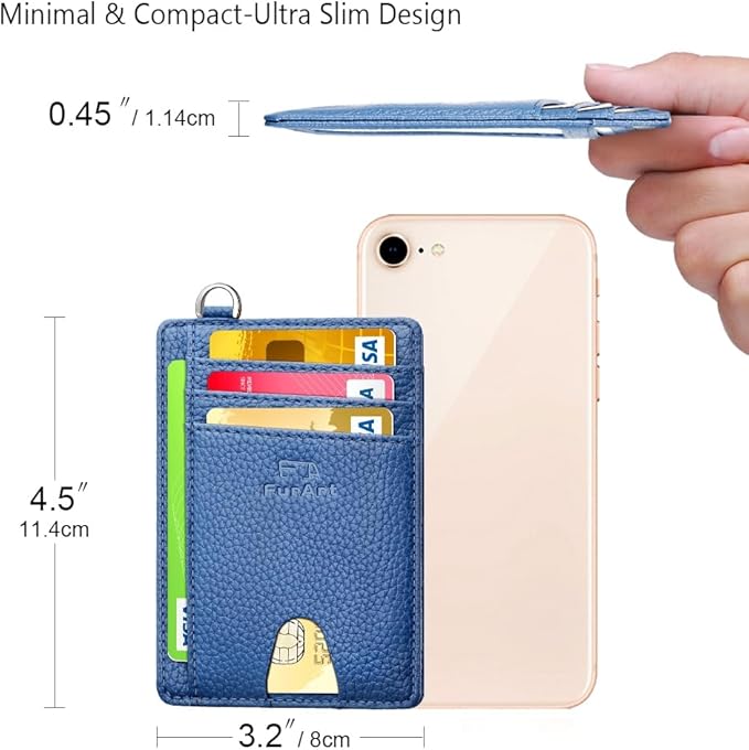 FurArt Slim Minimalist Wallet, Front Pocket Wallets, RFID Blocking, Credit Card Holder for Men & Women