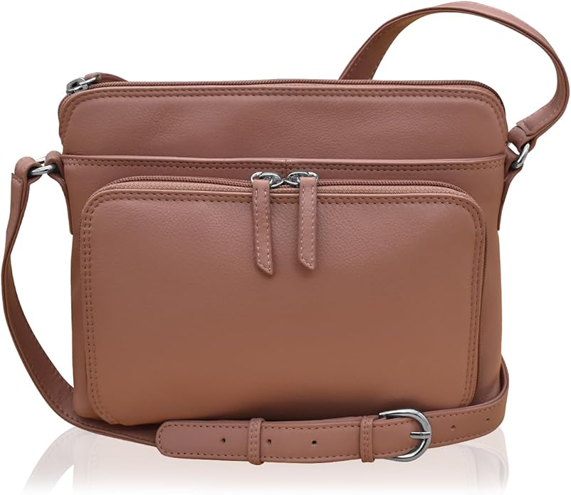ili New York Genuine Leather Crossbody Bags for Women - Premium RFID Blocking Shoulder Bag Organizer with Adjustable Strap