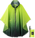 Rain Poncho Jacket Coat Hooded Zipper Style for Women/Men/Adult with Pocket