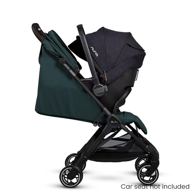 Silver Cross Clic Compact Stroller – Lightweight Travel Stroller for Newborn to Toddler (Birth to 55 lbs), One-Hand Fold, Lie-Flat Seat, Airplane Cabin Approved, UPF50+ Canopy (Conifer)