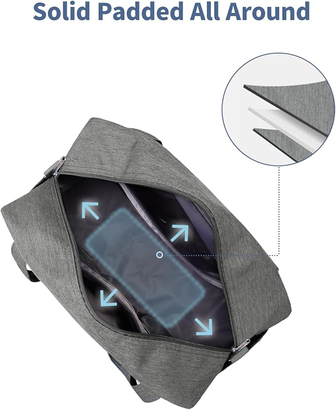Narwey Carry on Bag 22x14x9 Airlines Approved, Carry on Duffle Bag for Airplane with Wet Pocket, Travel Duffel Bag Luggage Bag Weekender Overnight for Women Men (Grey)