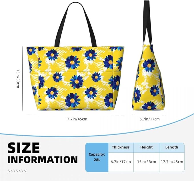 Waterproof Beach Tote Pool Bags for Women Ladies Extra Large Gym Tote Bag for Weekender Travel with Small Pouch