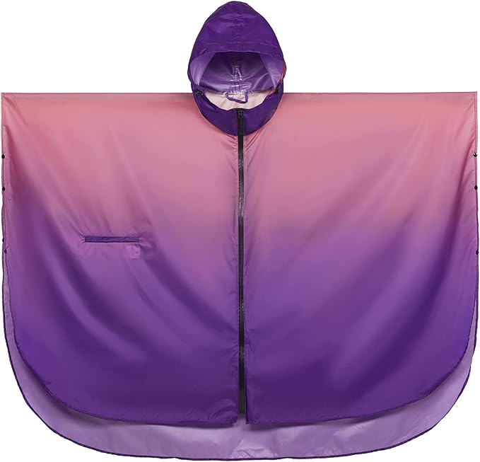 SaphiRose Rain Poncho Jacket Coat Hooded for Adults with Pockets