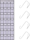 28 Mesh Pockets Hanging Shoe Organizer, Over the Door Shoe Organizer，Closet Storage Holder for Back of Door Storage Holder for Back of Door(White)