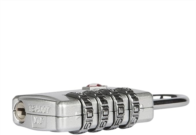 5 Pack TSA Luggage Locks with 4 Digit Combination – Heavy Duty Set Your Own Padlocks for Travel, Baggage, Suitcases & Backpacks - Silver