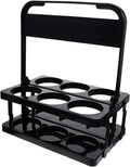 Plastic Foldable Cup Holder, Black, 13 inches, Holds 6 Beverages, Portable for Delivery, Takeout, Camping and Travel