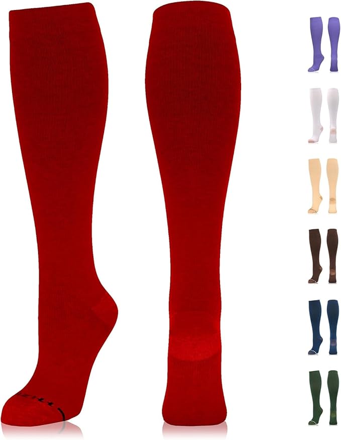 NEWZILL Copper Compression Socks for Women & Men 15-20mmHg Cotton Rich Odor Control Dress Socks for Business Casual Running Medical Athletic Support, Edema Diabetic Relief