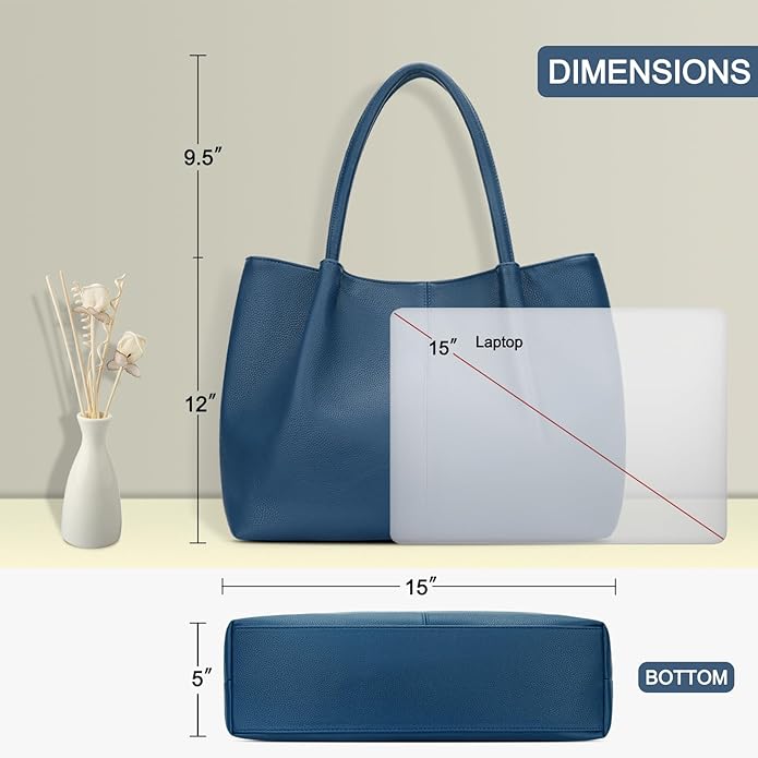 KKXIU Tote Bag for Women Vegan Leather Shoulder Purse Large Capacity Travel Bag