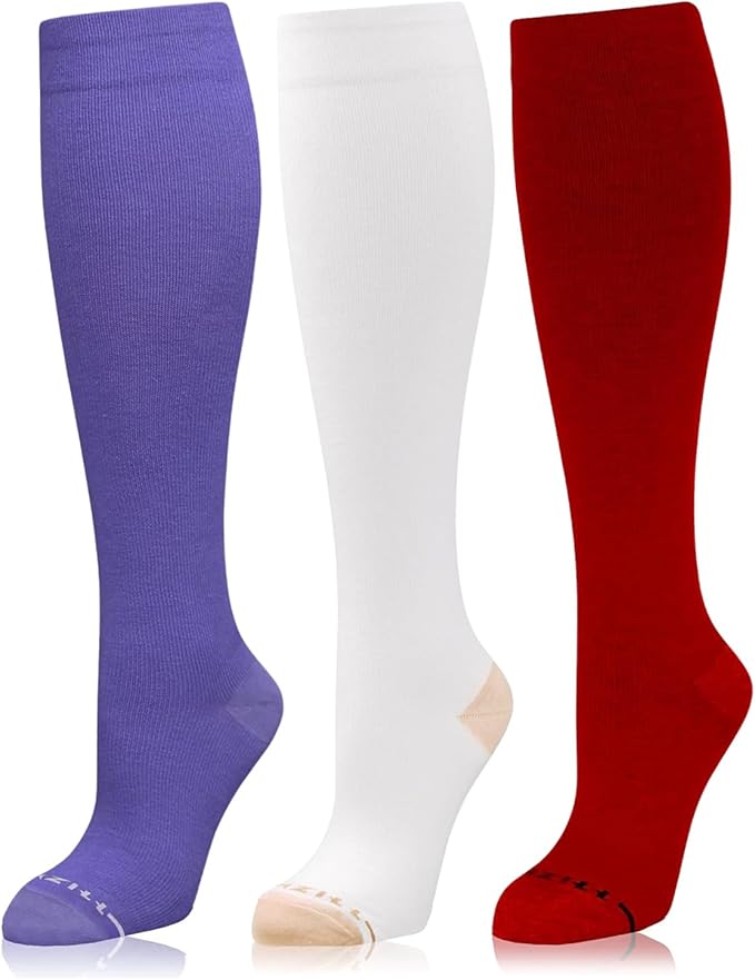 NEWZILL Copper Compression Socks for Women & Men 15-20mmHg Cotton Rich Odor Control Dress Socks for Business Casual Running Medical Athletic Support, Edema Diabetic Relief