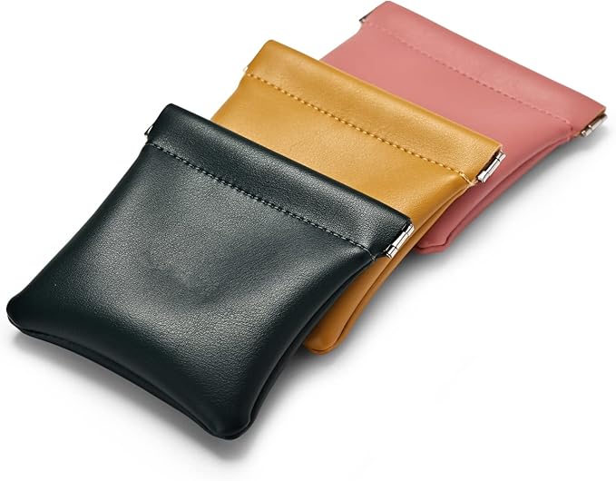 PU Leather Jewelry Travel Bag Leather Jewelry Pouch Christmas,Wedding Party Favor Gift Bag (L, Pink)