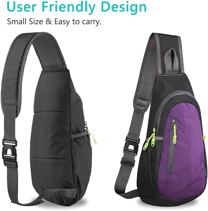TITECOUGO Small Sling Bag, Lightweight Crossbody Backpack for Men Women, Shoulder Bag for Sports and Outdoor