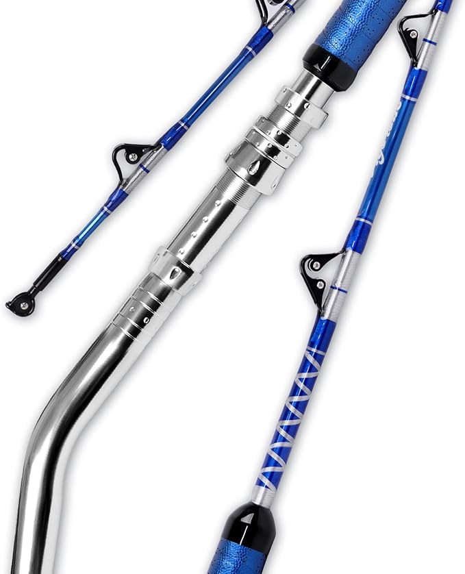 Fiblink Bent Butt Fishing Rod 2-Piece Saltwater Offshore Trolling Rod