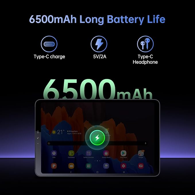 Android Tablet, 10.1 inch Android 14 Snapdragon 685 Processor, 12GB RAM 128GB ROM 1200*1920 IPS HD Touchscreen, 2.4G+5G Wi-Fi 6500mAh Battery Powerful Performance Tablet, 5MP+5MP Dual Cameras