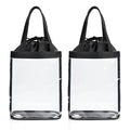 Clear Makeup Bags, TSA Approved Toiletry Bag for Traveling, Clear Travel Bag for Toiletries, Waterproof Transparent Cosmetics Bag Organizer for Women Men, Carry on Airport Airline Compliant Bag (2PCS)