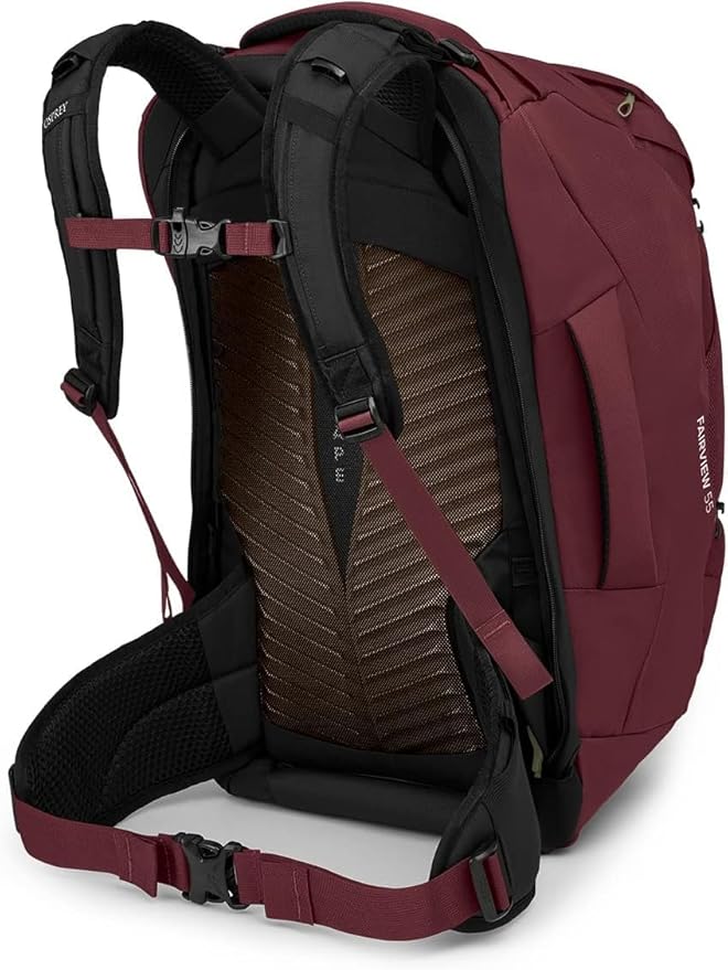 Osprey Fairview 55L Women's Travel Backpack, Zircon Red