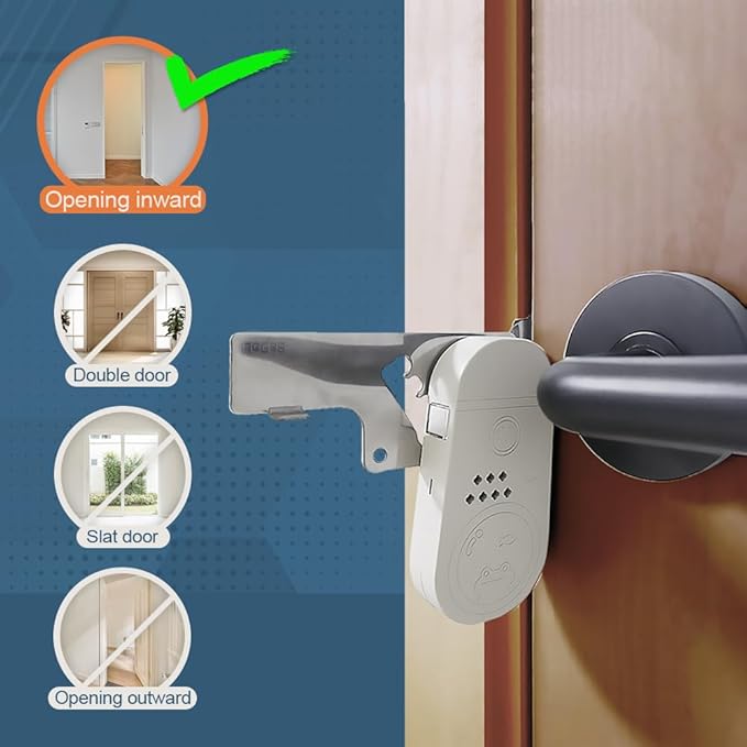 CGPLUS Security Door Stopper Alarm SEDOLI 100DB Siren for Safe Stay, Home, Travel