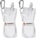 1L Hiking Collapsible Water Bottles, 33OZ BPA-Free Plastic Flasks, Reusable Drink Bags, Foldable Backpacking Water Bottle for Travel Camping Hiking (2-Pack)