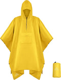 Coralrain Hooded Rain Poncho Lightweight Waterproof Unisex Raincoat Jacket with Pocket for Men Women Adult