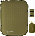 ATEPA Inflatable Stadium Seat Cushion, Self-Inflating Memory Foam Stadium Seats Bleacher Seat Chair Cushion Pad for Airplane Travel Backpacking Sports Events