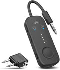 Avantree Relay - Airplane Bluetooth 5.3 Adapter with Qualcomm aptX Adaptive, Supports 2 AirPods or Headphones, 20Hr Playtime, 3.5mm AUX Wireless Audio Transmitter for Travel Flight, Airline, Gym
