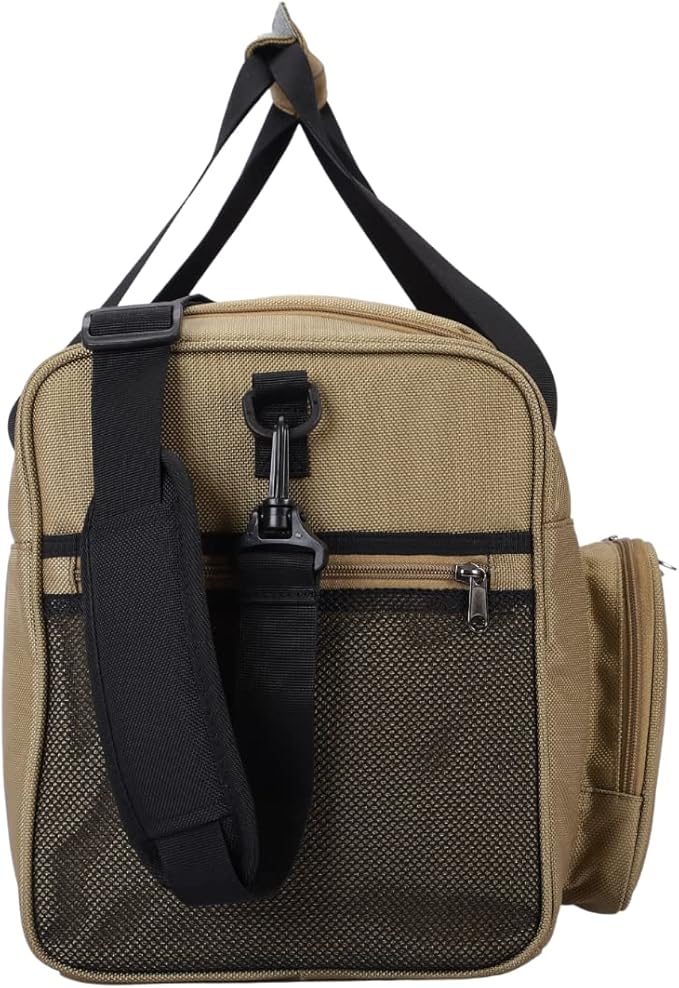 Large Sports Duffel Bag 20 inch for Travel Gym as Shoulder Bag and Hand Carry - Tan