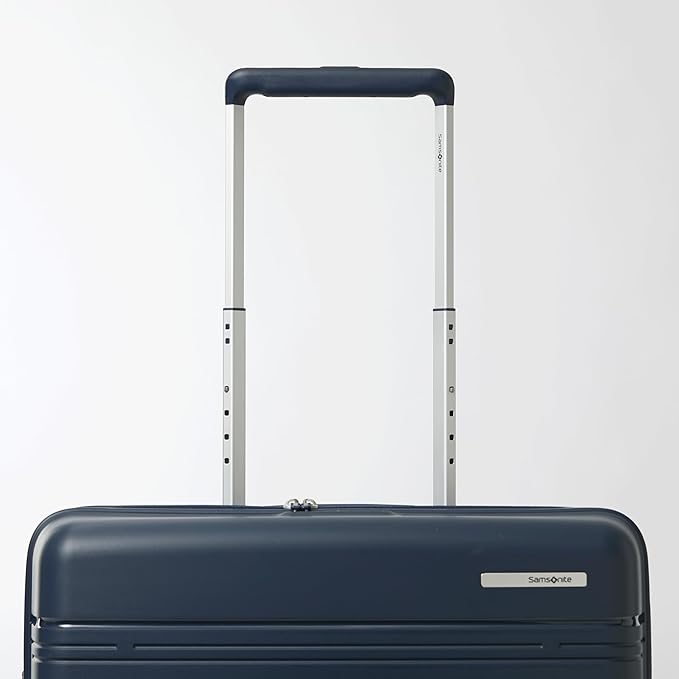 Samsonite Elevation Plus - Medium Hardside Luggage - Scratch Resistant Polypropylene Shell, RightHeight™ Adjustable Handle, Integrated AirTag Holder, TSA Lock, WetPak™ Compartment - Midnight Blue
