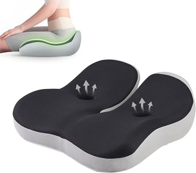 Seat Cushion,Office Chair Memory Cushion, Ergonomic Design, Relieve Sciatica and Long-Term Sitting Pain, Suitable for desks, Car Seats, Games, Wheelchairs
