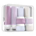 Travel Bottles for Toiletries 8 Pack, Travel Size Toiletries, Tsa Approved Travel Size Containers 3oz, with Travel Essentials Clear Bag, Leak Proof Silicone Squeezable Creams Jars