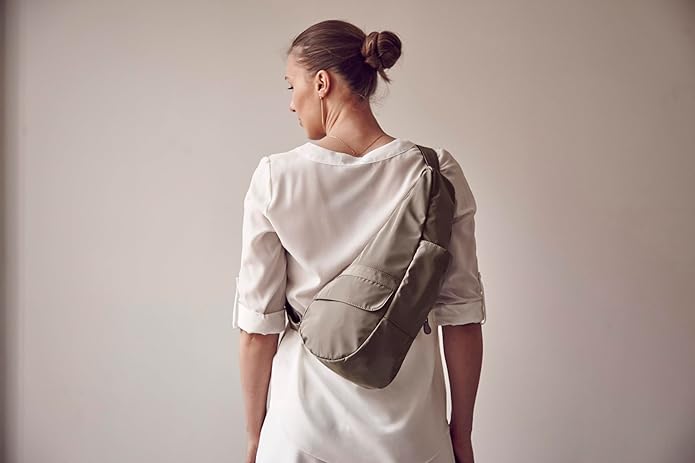 AmeriBag 17" Microfiber Crossbody Sling Healthy Back Bag