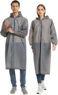 Opret 2 Pack Raincoats for Adults Reusable, EVA Rain Ponchos Lightweight Rain Coat Waterproof Rain Gear for Men and Women