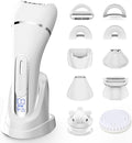 Electric Shavers for Women, 7 in 1 Hair Removal Kit with Epilator Bikini Trimmer Face Razor Body Brush Face Massager Foot Callus Remover, IPX7 Waterproof Lady Razors Set for Legs Armpit Bikini Pubic