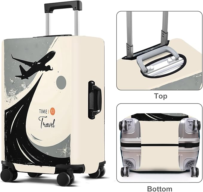 Travel Luggage Cover Washable Suitcase Protector Anti-Scratch,Stretchable Fit for 20-34Inch Luggage Durable Travel Bag Cover with Zipper Closure (L(28-30inch suitcase))