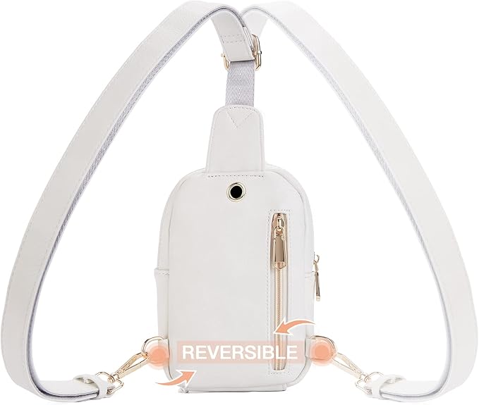 Telena Small Sling Bag for Women Leather Crossbody Fanny Packs Chest Bag for Women
