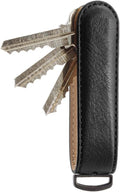 Jibbon Italian Premium Leather Key Organizer - Stylish Key Holder with Marine Grade 316 Stainless Steel, Compact EDC Keychain