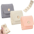 Mini Travel Jewelry Bag - Small Foldable Jewelry Case & Organizer Pouch with Snap Closure, Soft Fabric for Tangle-Free Necklaces Rings Earrings, Portable Storage Holder for Women Gift (Pink x 1)